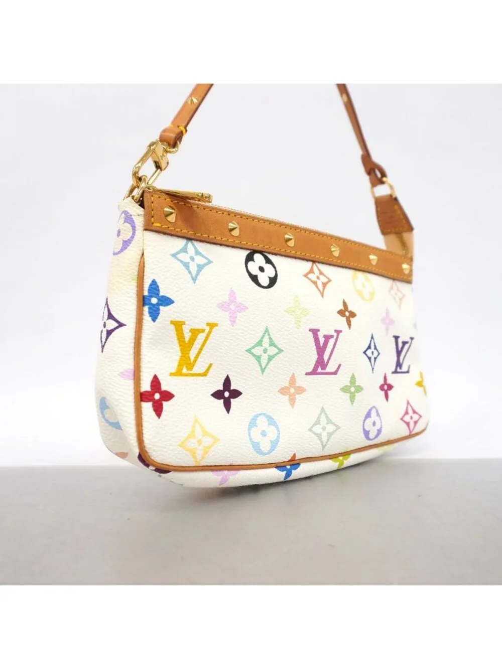 Louis Vuitton Pouch Monogram Multicolor Pochette Accessoires M Blanc